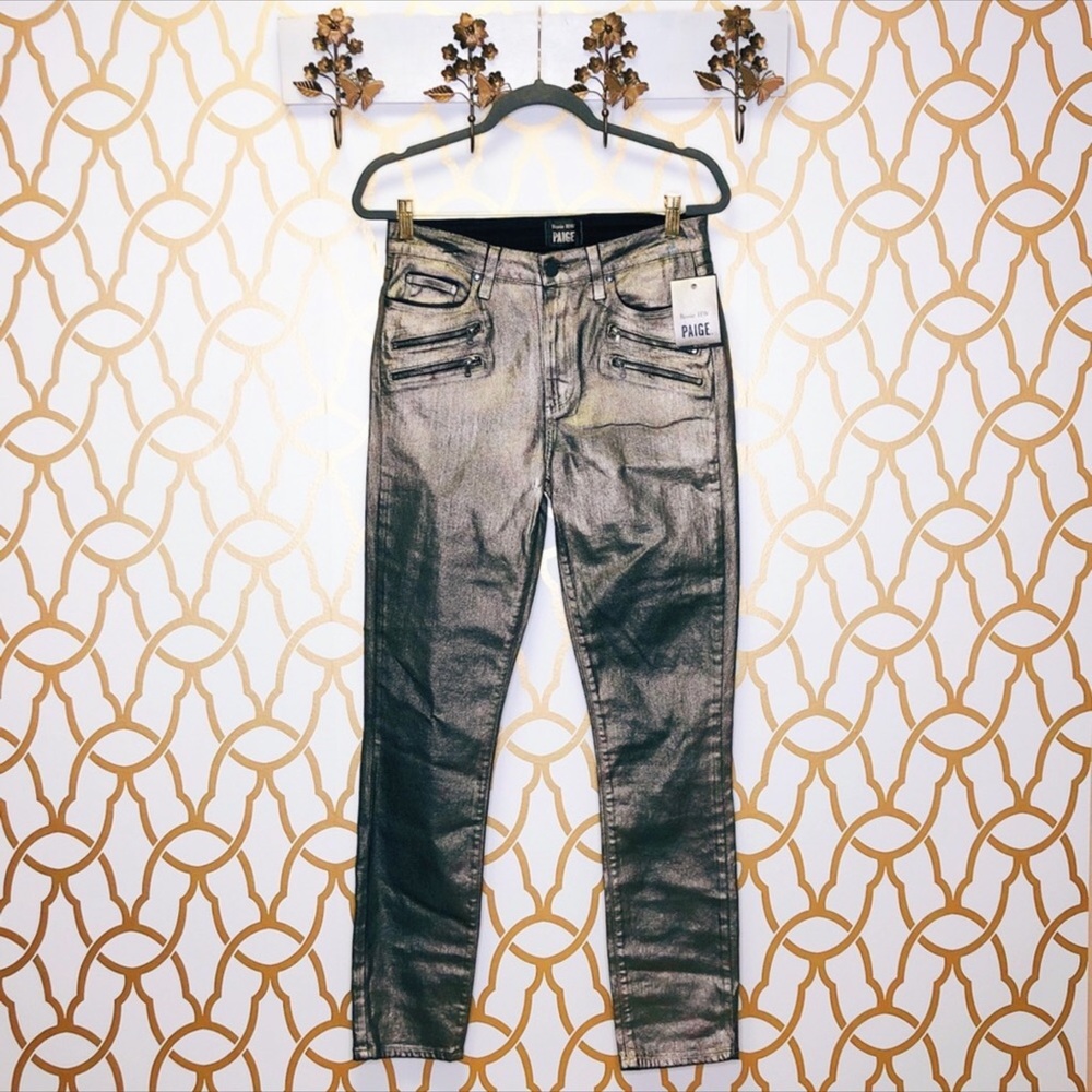 NWT Paige x Rosie HW Collection Metallic Jeans